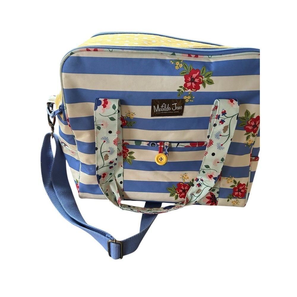 Matilda Jane Diaper Bag Pink Floral Stripe Polka Dot Shoulder Bag Baby Tote‎